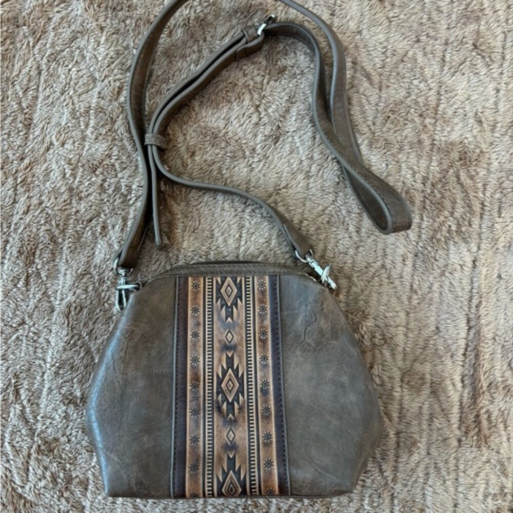 Gray Patterned Women's Bag